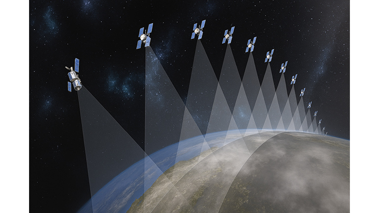 Image of satellite constellation &copy;Ministry of Defense (Japan)